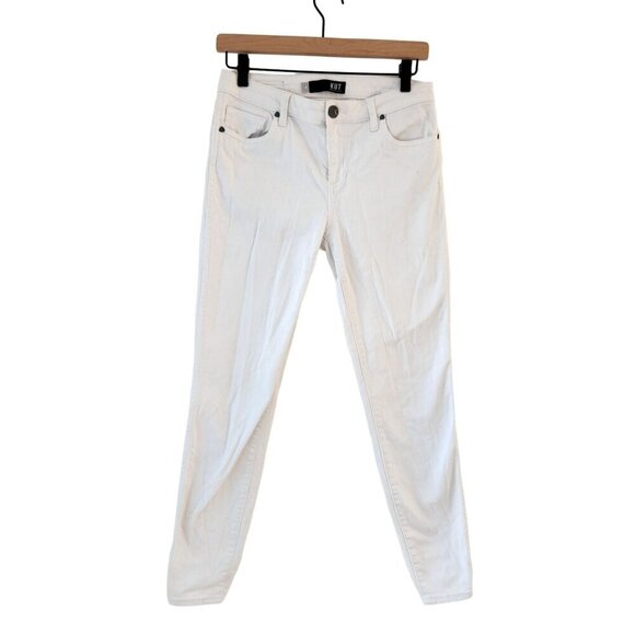 Kut from the Kloth White Jeans Donna Ankle Skinny Denim Women's 4 - Picture 2 of 10